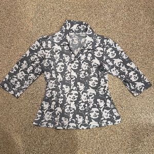 vintage faces blouse